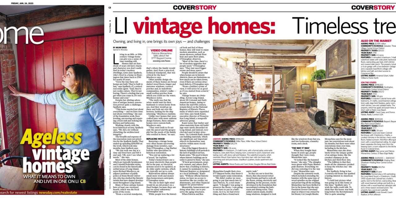 Quoted in Newsday: Vintage Long Island Homes Have A Timeless Appeal
