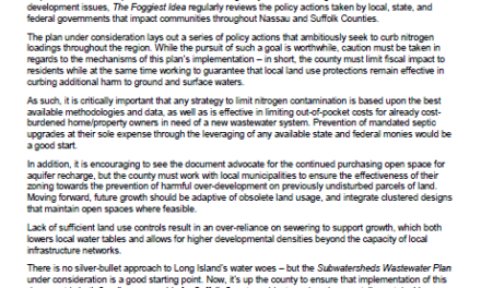 Public Comments: Suffolk County’s Subwatersheds Wastewater Plan