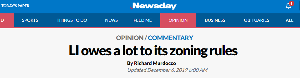 Newsday: A Flawed View of Long Island Zoning Rules