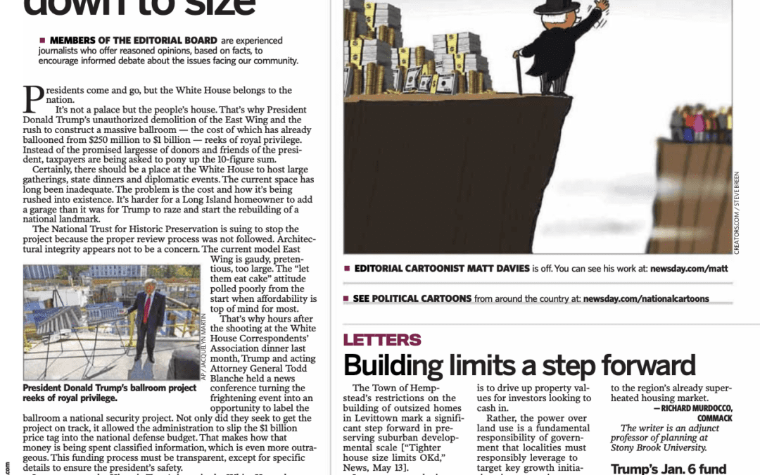 Featured in Newsday: Building Limits A Step Forward