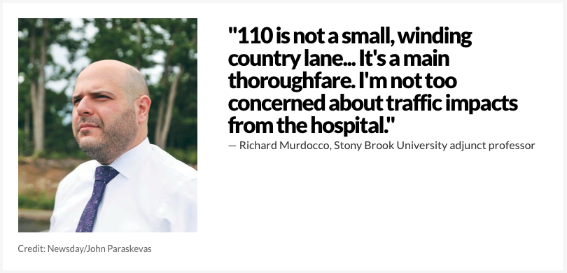 A Newsday pull quote featuring Adjunct Prof. Richard Murdocco from July 2026