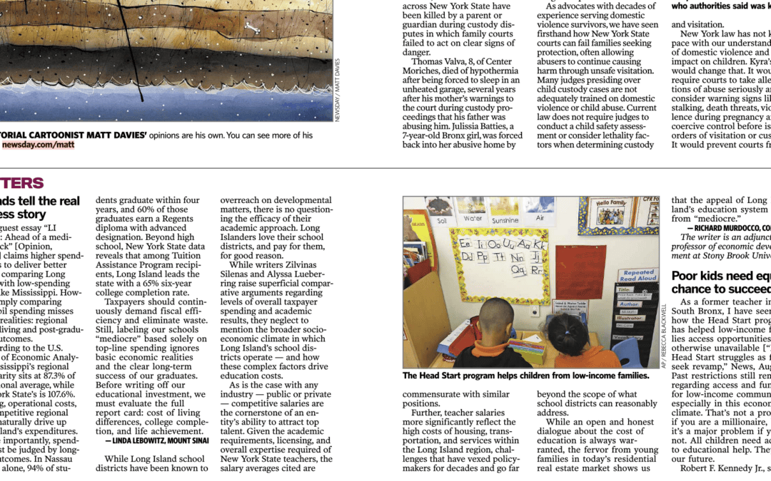Featured in Newsday: LI Grads Tell The Real Success Story