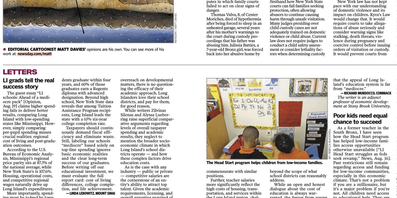 Featured in Newsday: LI Grads Tell The Real Success Story